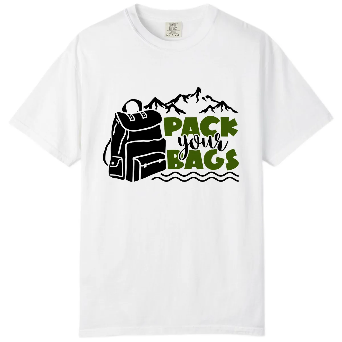Pack Your Bags Mountain Adventure Comfort Color in White