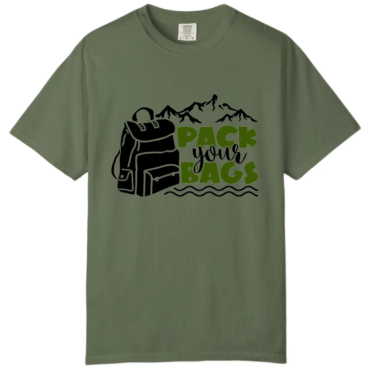 Pack Your Bags Mountain Adventure Comfort Color in Sage
