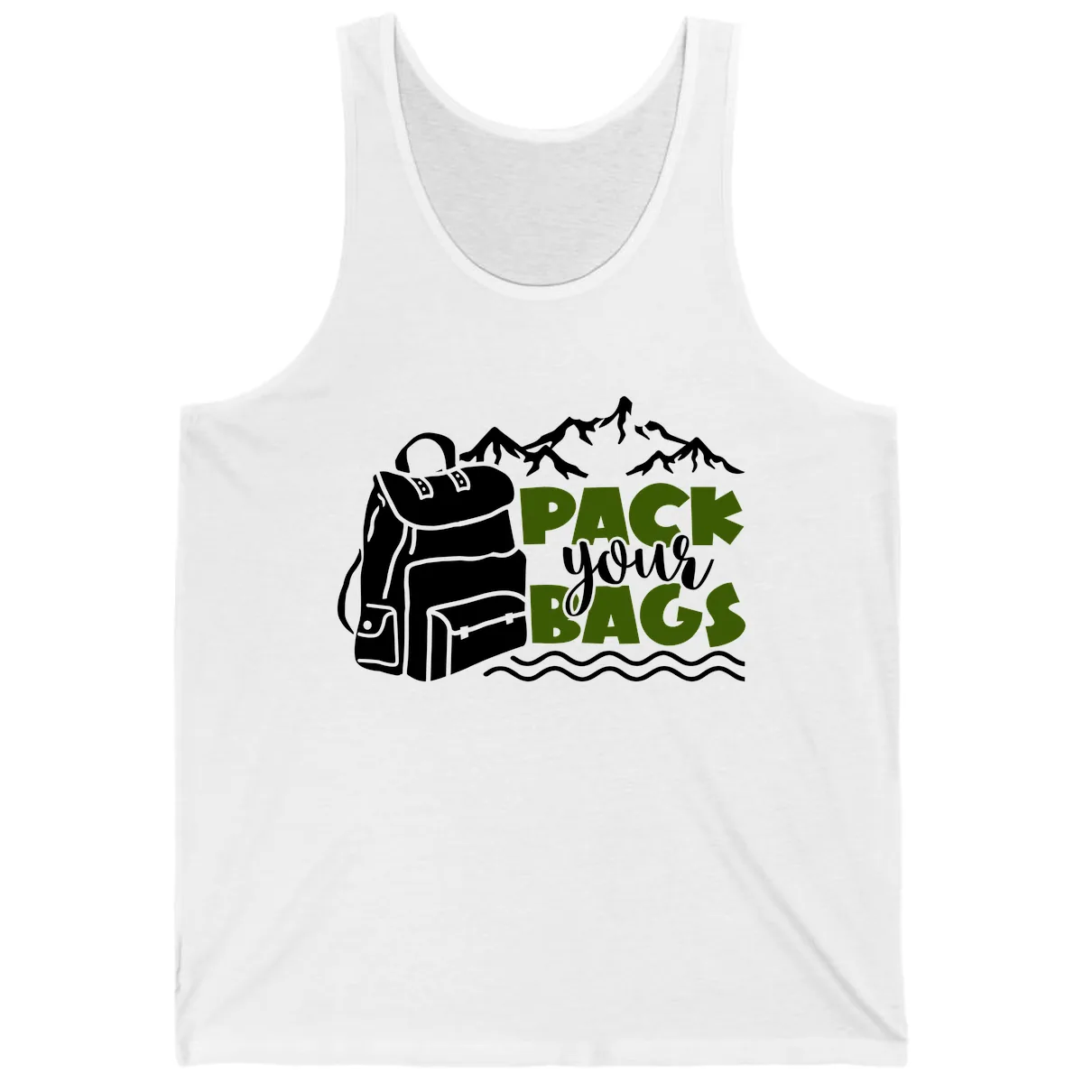 Pack Your Bags Mountain Adventure Tank in White