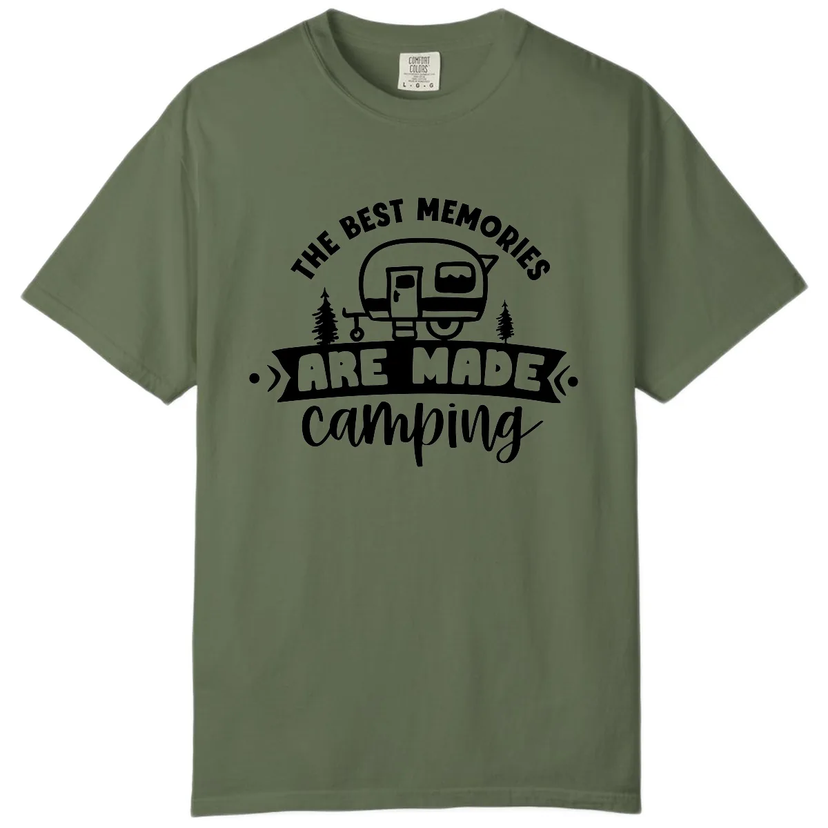 The Best Memories Are Made Camping Comfort Color in Sage