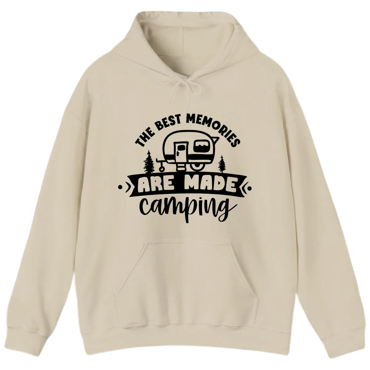 The Best Memories Are Made Camping Hoodie in Sand
