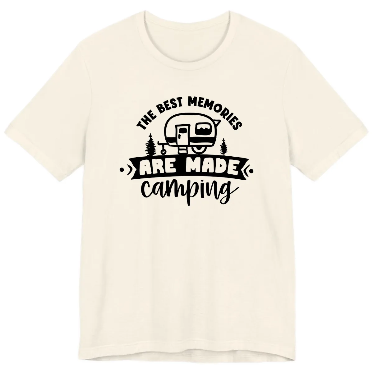The Best Memories Are Made Camping Premium T-Shirt in Natural