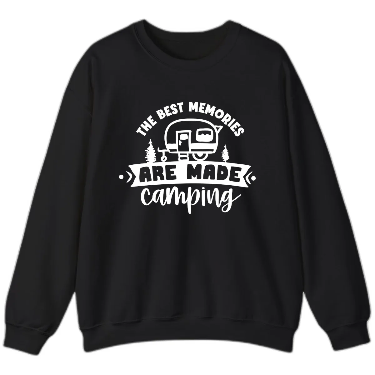 The Best Memories Are Made Camping Sweatshirt in Black