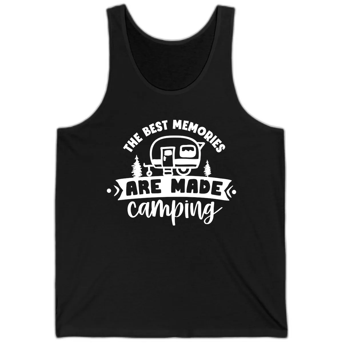 The Best Memories Are Made Camping Tank in Black