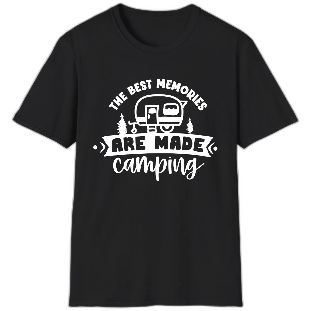 The Best Memories Are Made Camping T-Shirt in Black