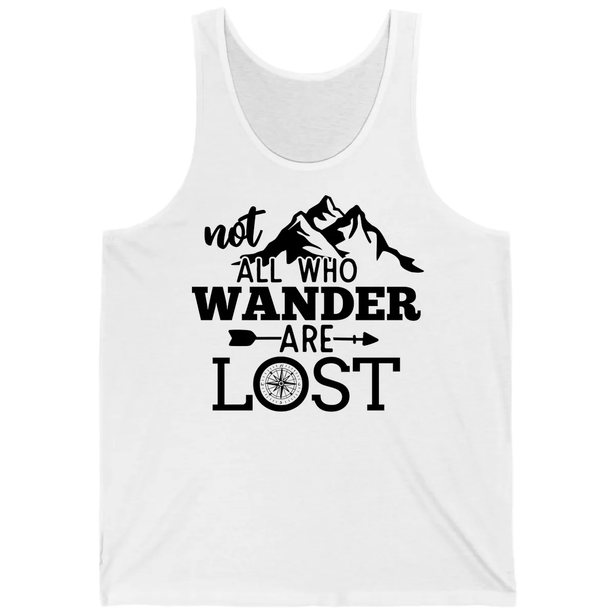 Not All Who Wander Are Lost Tank in White