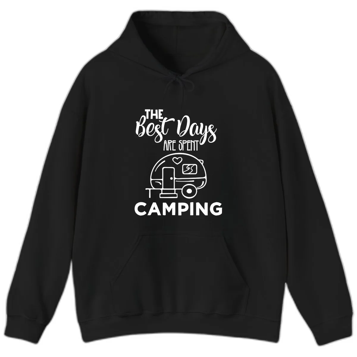 The Best Days Are Spent Camping Hoodie in Black