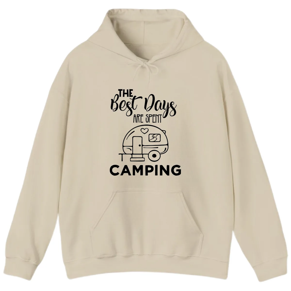 The Best Days Are Spent Camping Hoodie in Sand