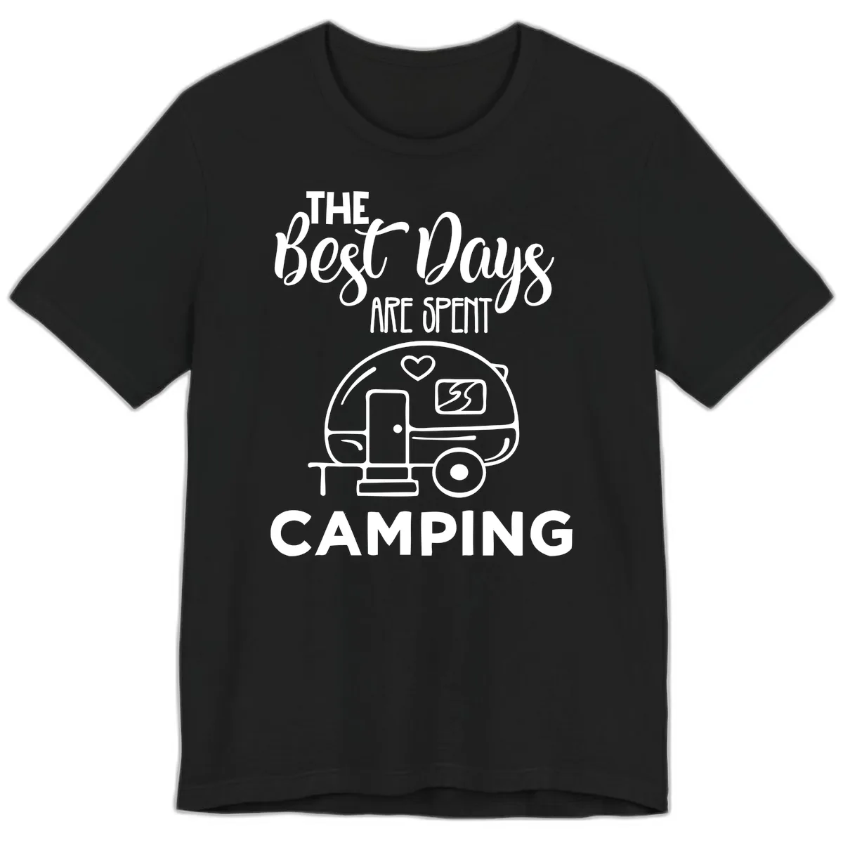 The Best Days Are Spent Camping Premium T-Shirt in Black