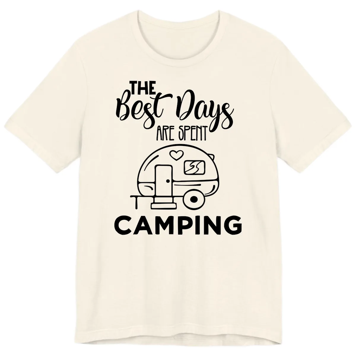 The Best Days Are Spent Camping Premium T-Shirt in Natural