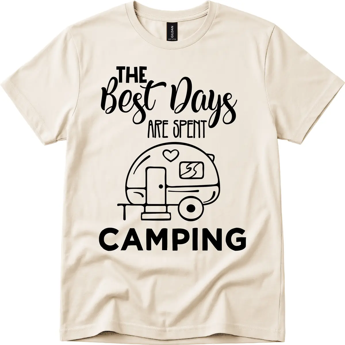 The Best Days Are Spent Camping T-Shirt in Natural