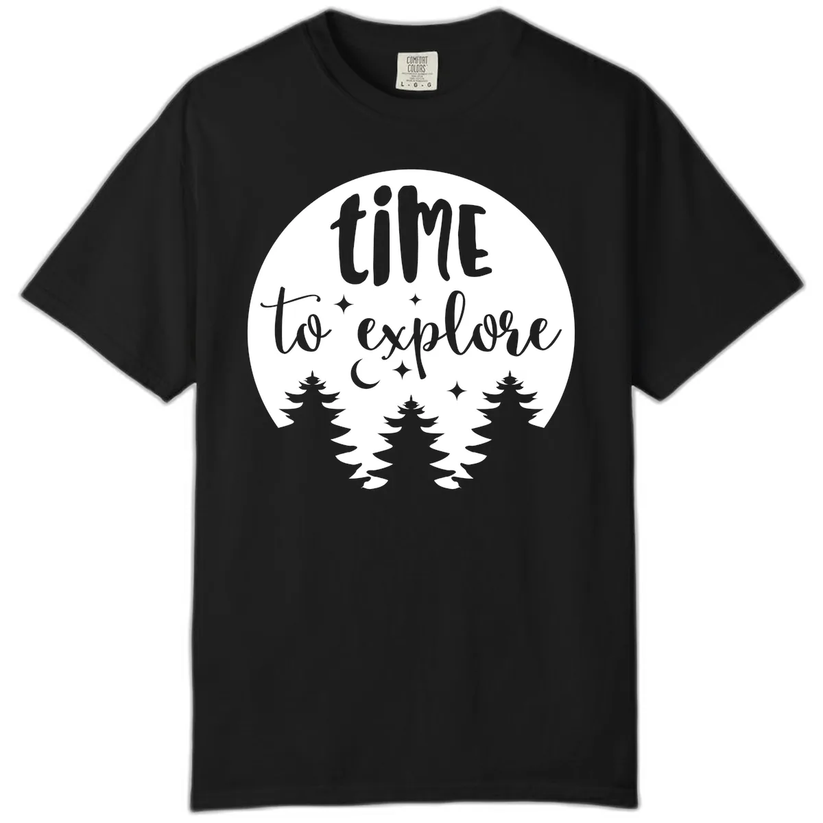 Time To Explore Comfort Color in Black