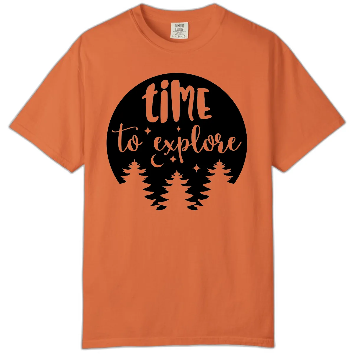 Time To Explore Comfort Color in Burnt Orange