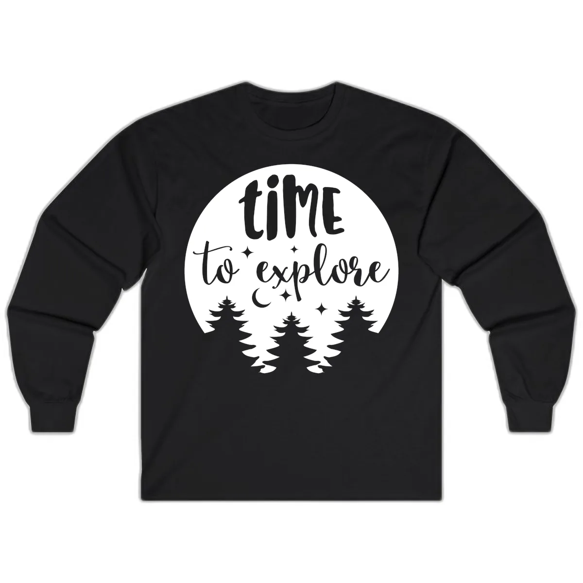 Time To Explore Long Sleeve in Black