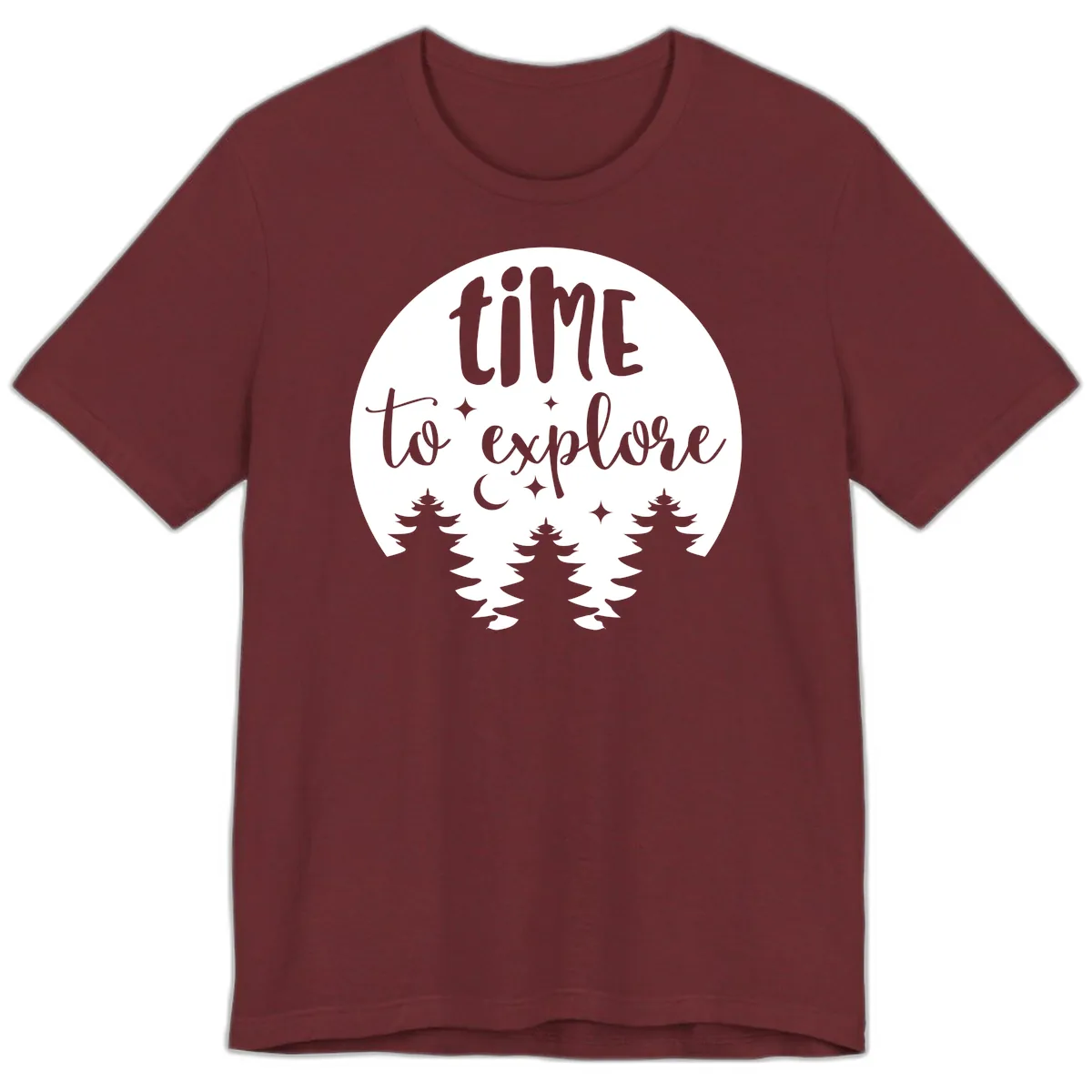 Time To Explore Premium T-Shirt in Heather Cardinal