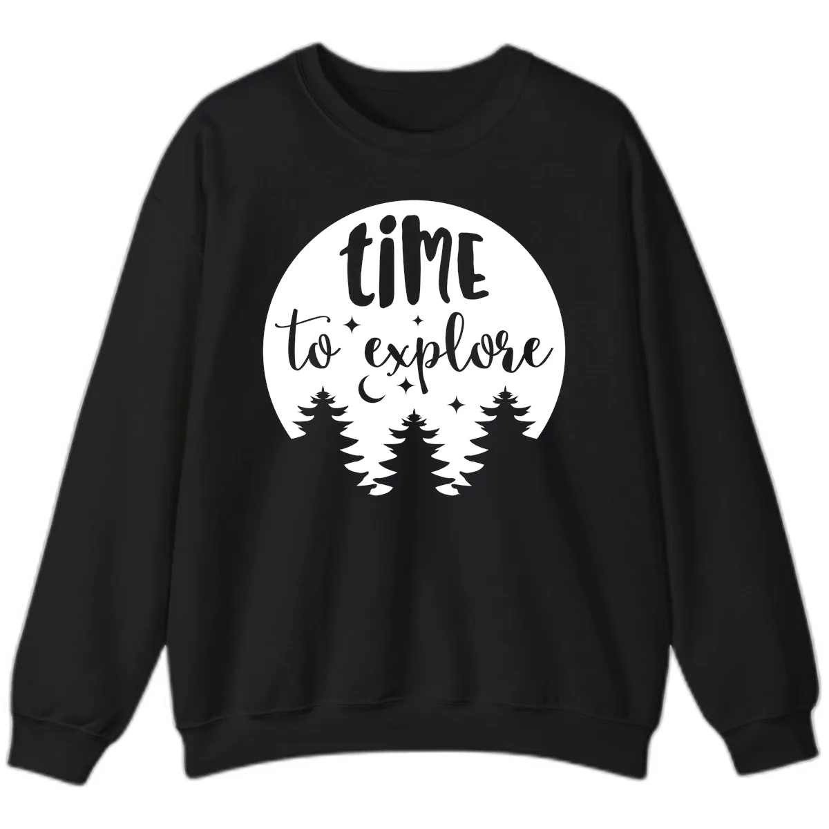 Time To Explore Sweatshirt in Black