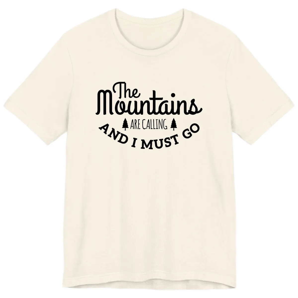 The Mountains Are Calling Premium T-Shirt in Natural