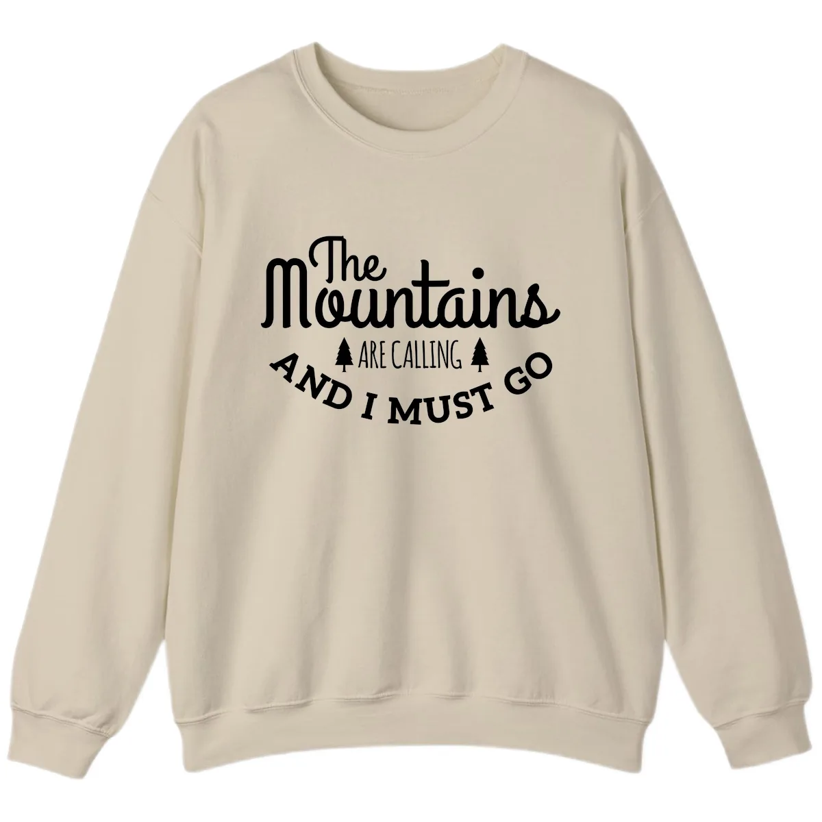 The Mountains Are Calling Sweatshirt in Sand