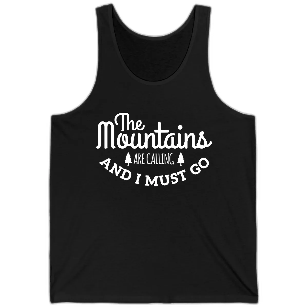 The Mountains Are Calling Tank in Black