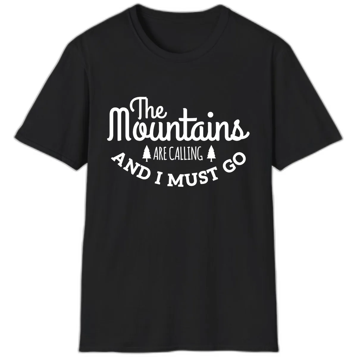 The Mountains Are Calling T-Shirt in Black