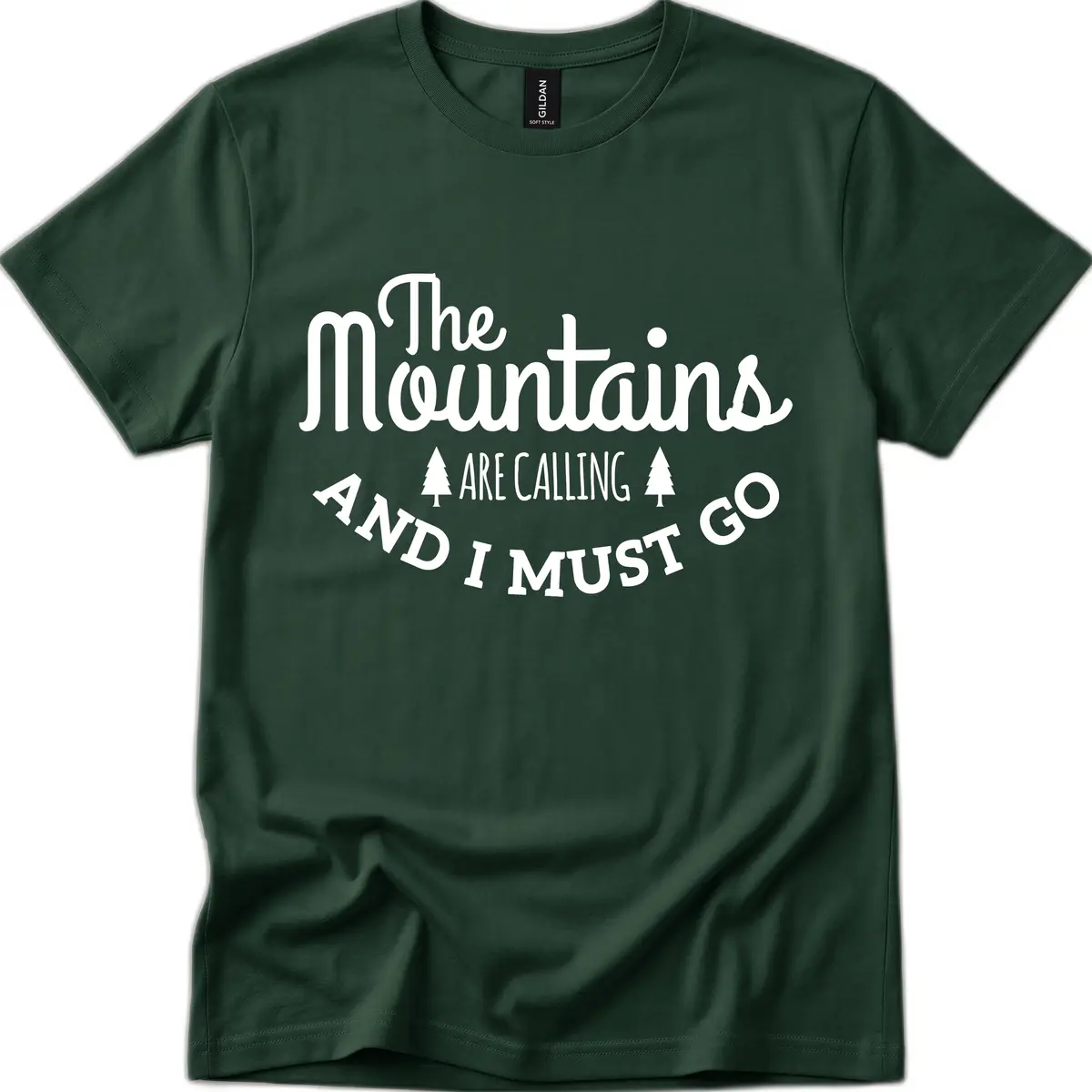 The Mountains Are Calling T-Shirt in Forest Green