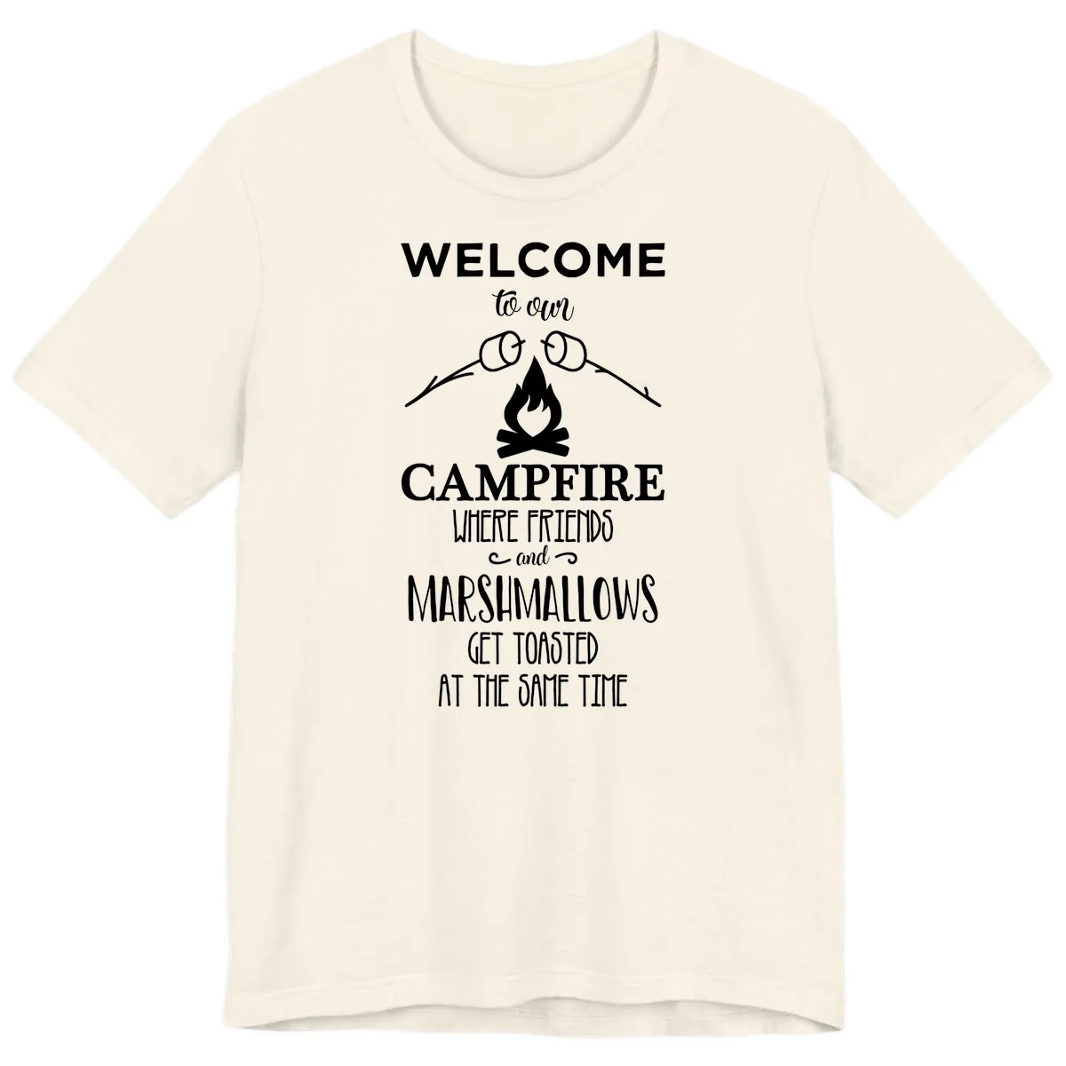 Welcome To Our Campfire Premium T-Shirt in Natural