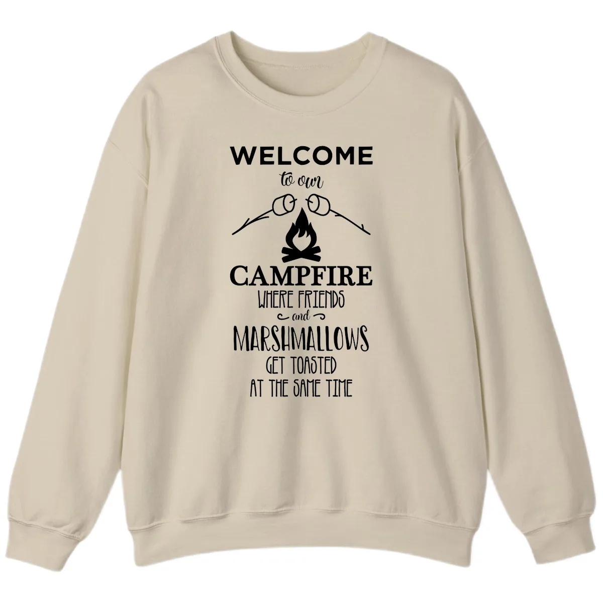 Welcome To Our Campfire Sweatshirt in Sand