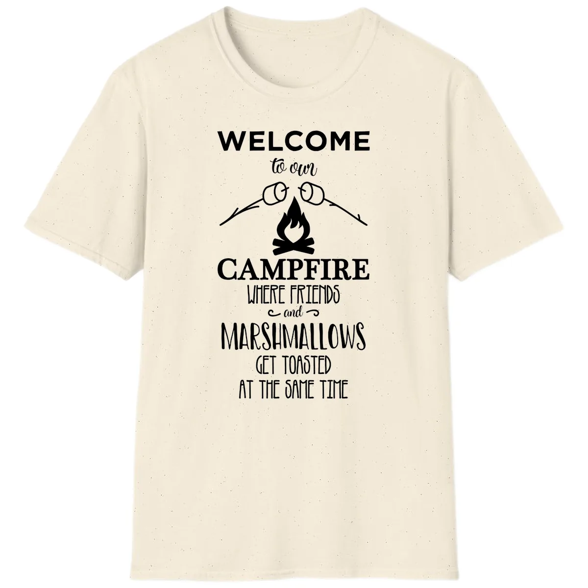 Welcome To Our Campfire T-Shirt in Natural