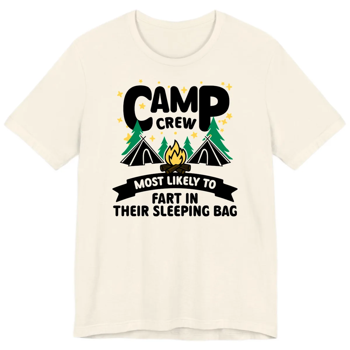 Camp Crew Sleeping Bag Farts Premium T-Shirt in Natural