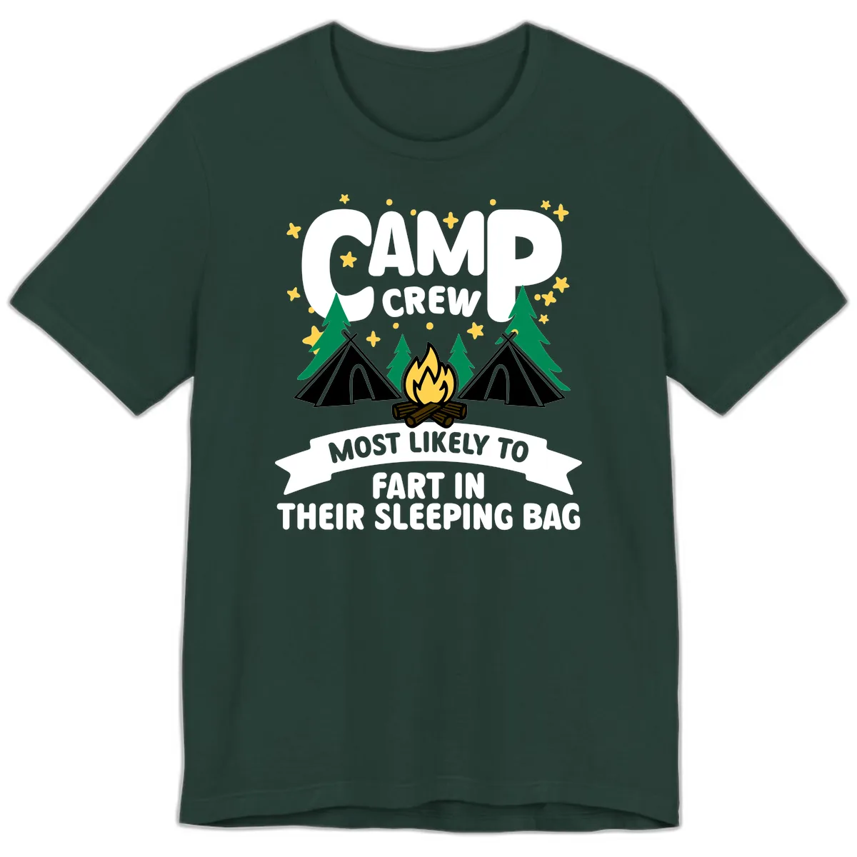 Camp Crew Sleeping Bag Farts Premium T-Shirt in Forest