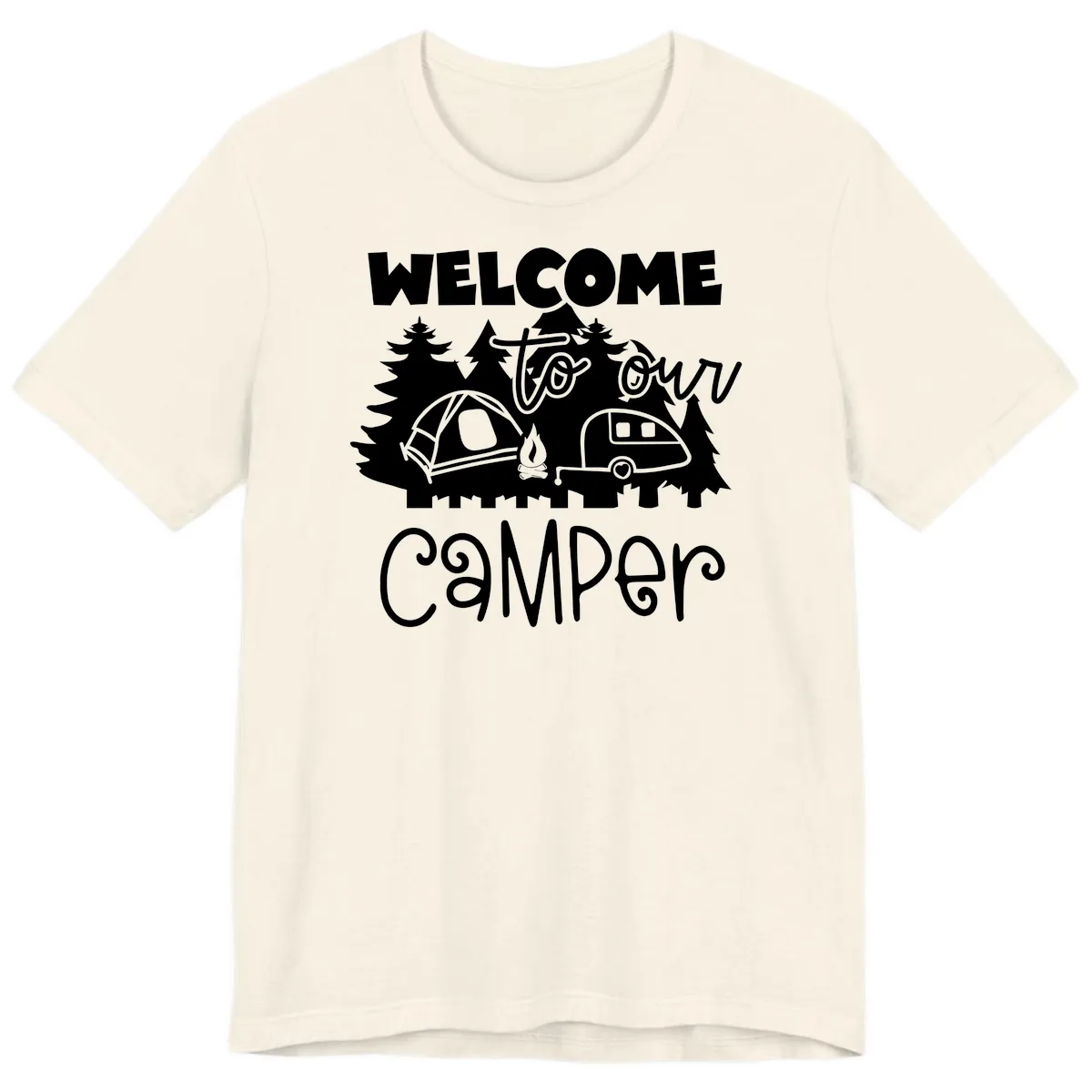 Welcome To Our Camper Premium T-Shirt in Natural