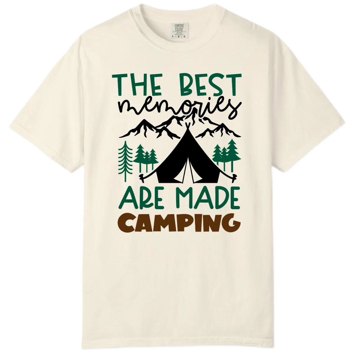The Best Memories Are Made Camping Comfort Color in Ivory