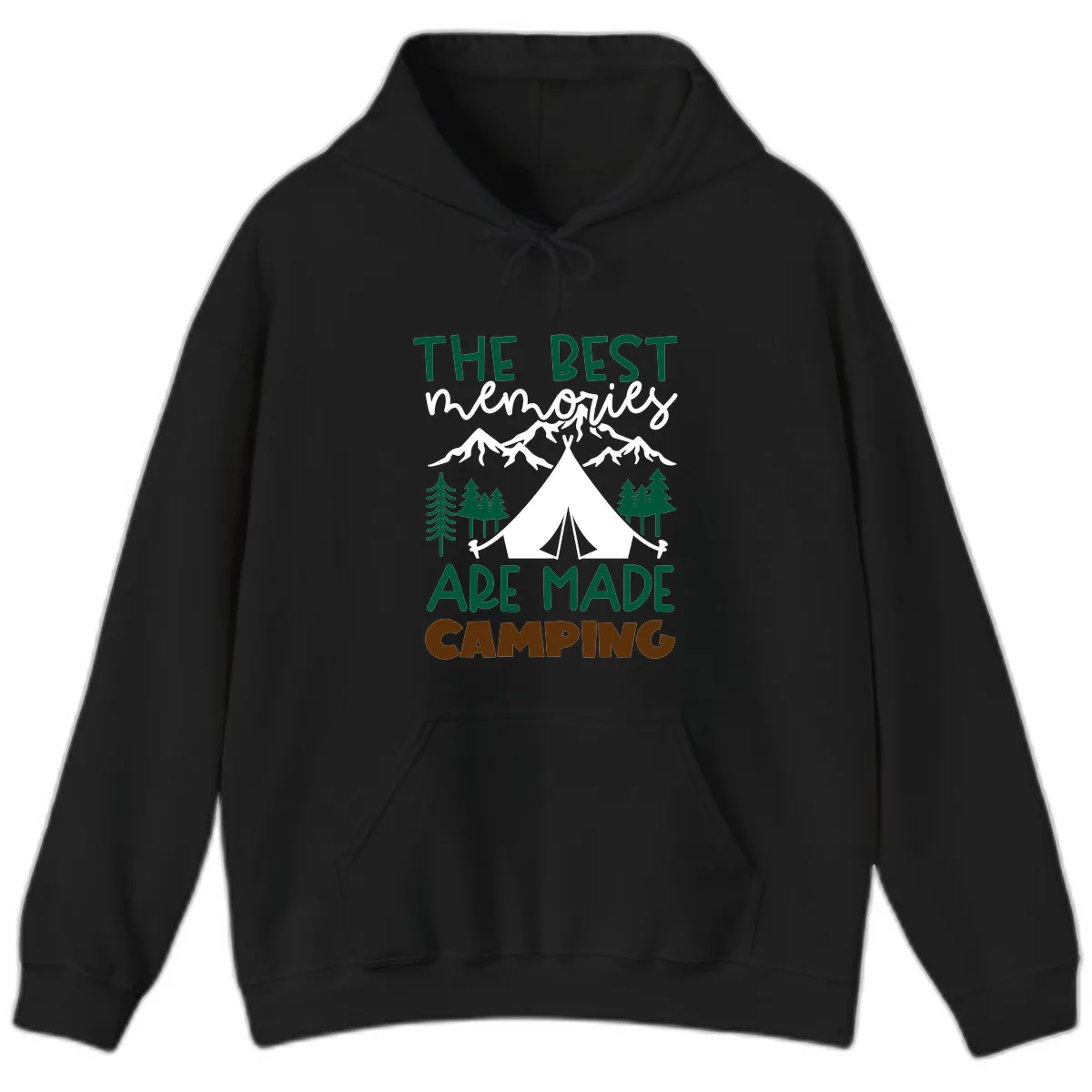 The Best Memories Are Made Camping Hoodie in Black