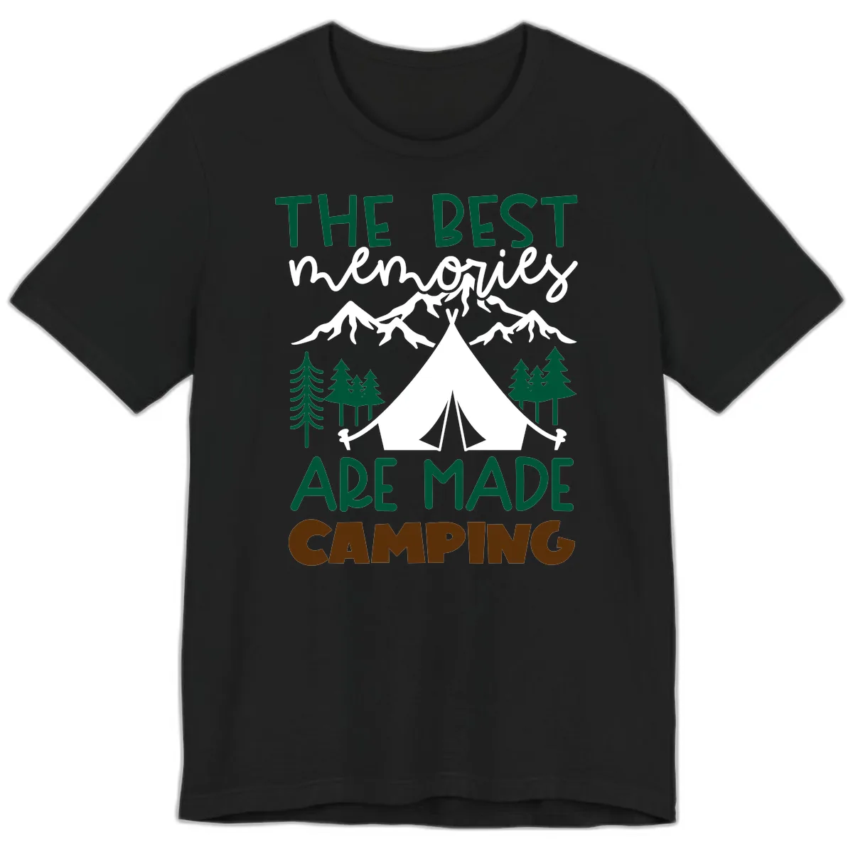 The Best Memories Are Made Camping Premium T-Shirt in Black