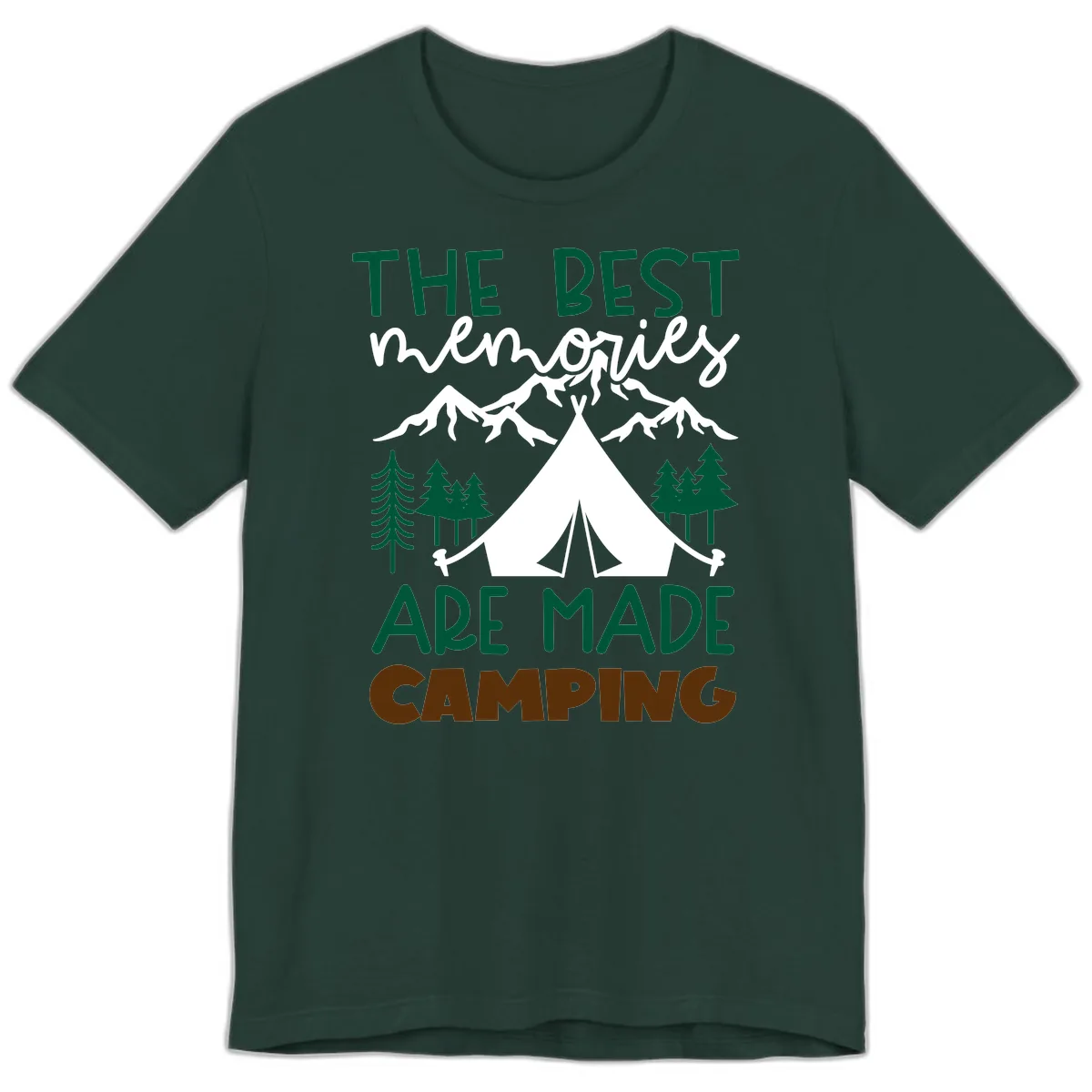 The Best Memories Are Made Camping Premium T-Shirt in Forest
