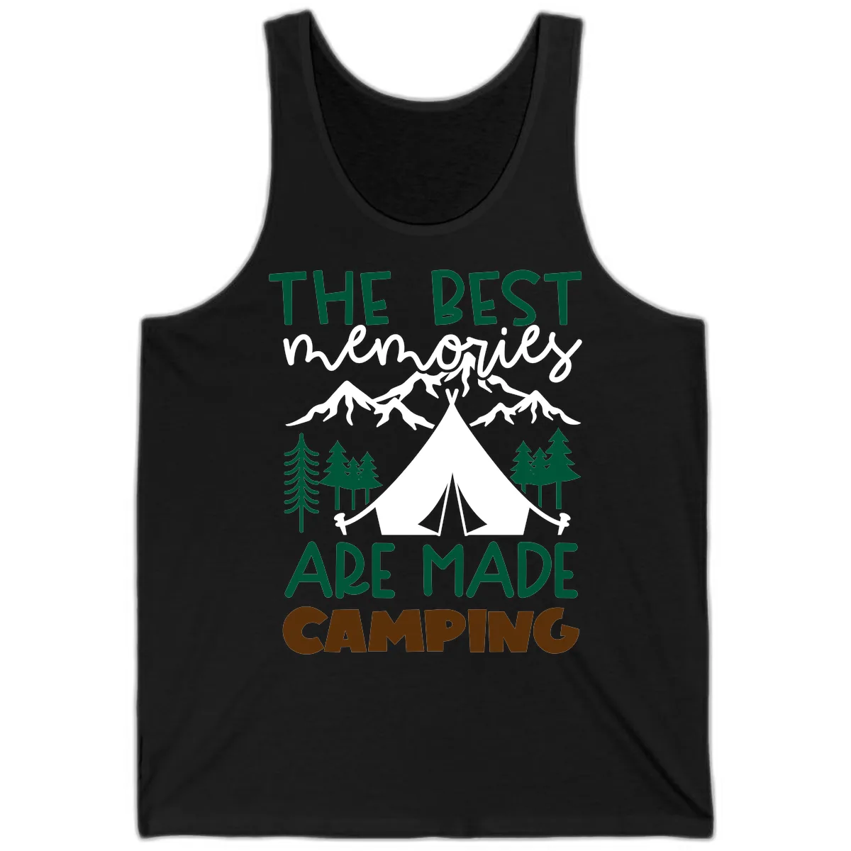 The Best Memories Are Made Camping Tank in Black