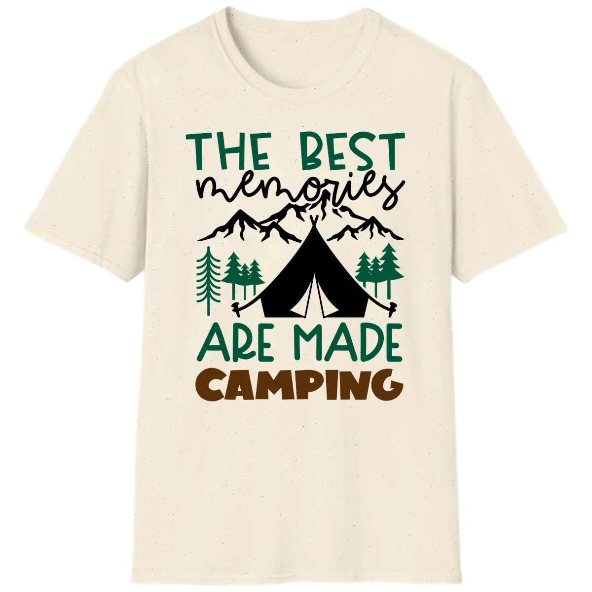 The Best Memories Are Made Camping T-Shirt in Natural