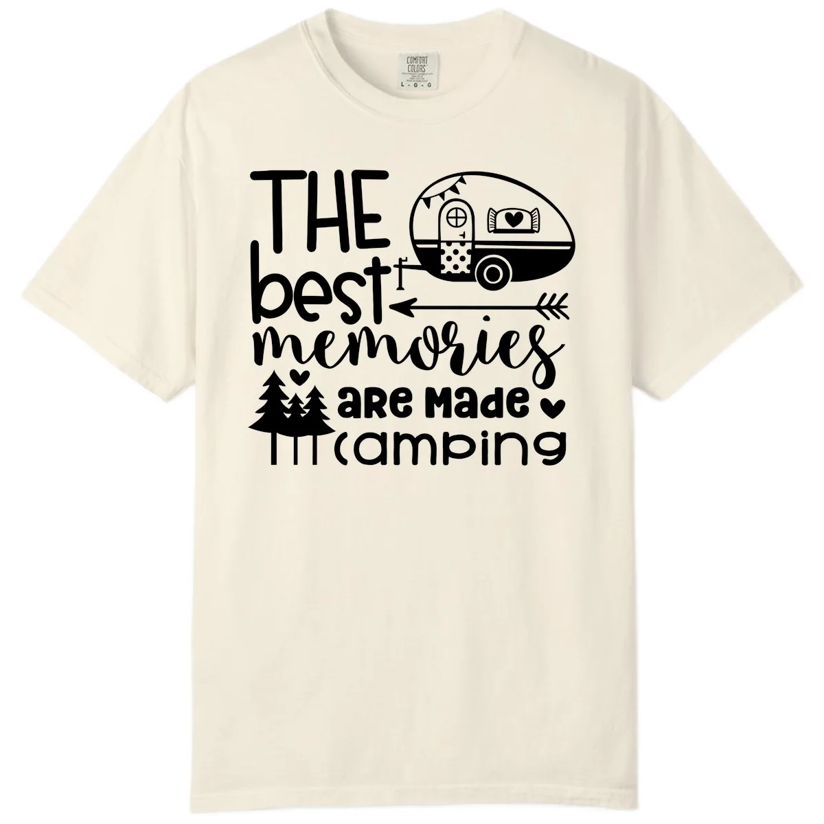 The Best Memories Are Made Camping Comfort Color in Ivory