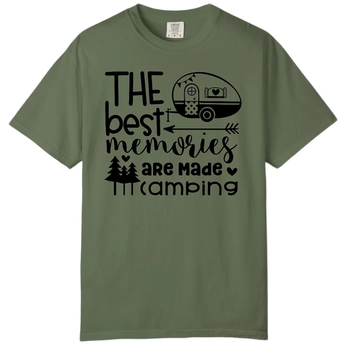 The Best Memories Are Made Camping Comfort Color in Sage