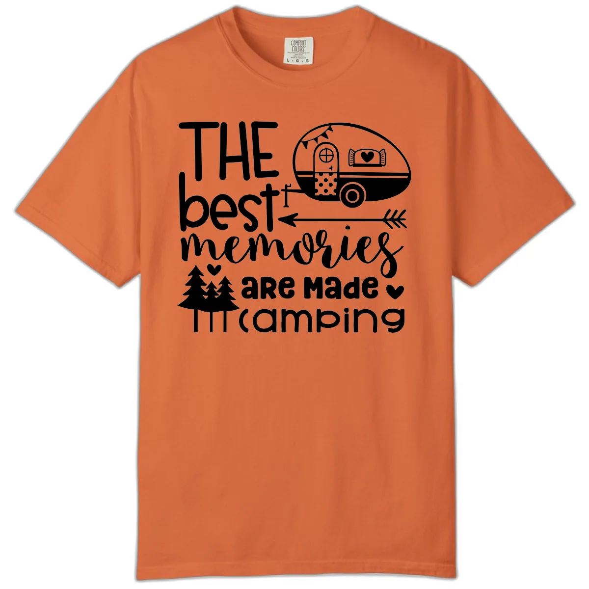 The Best Memories Are Made Camping Comfort Color in Burnt Orange