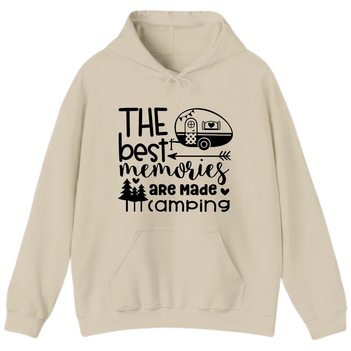 The Best Memories Are Made Camping Hoodie in Sand