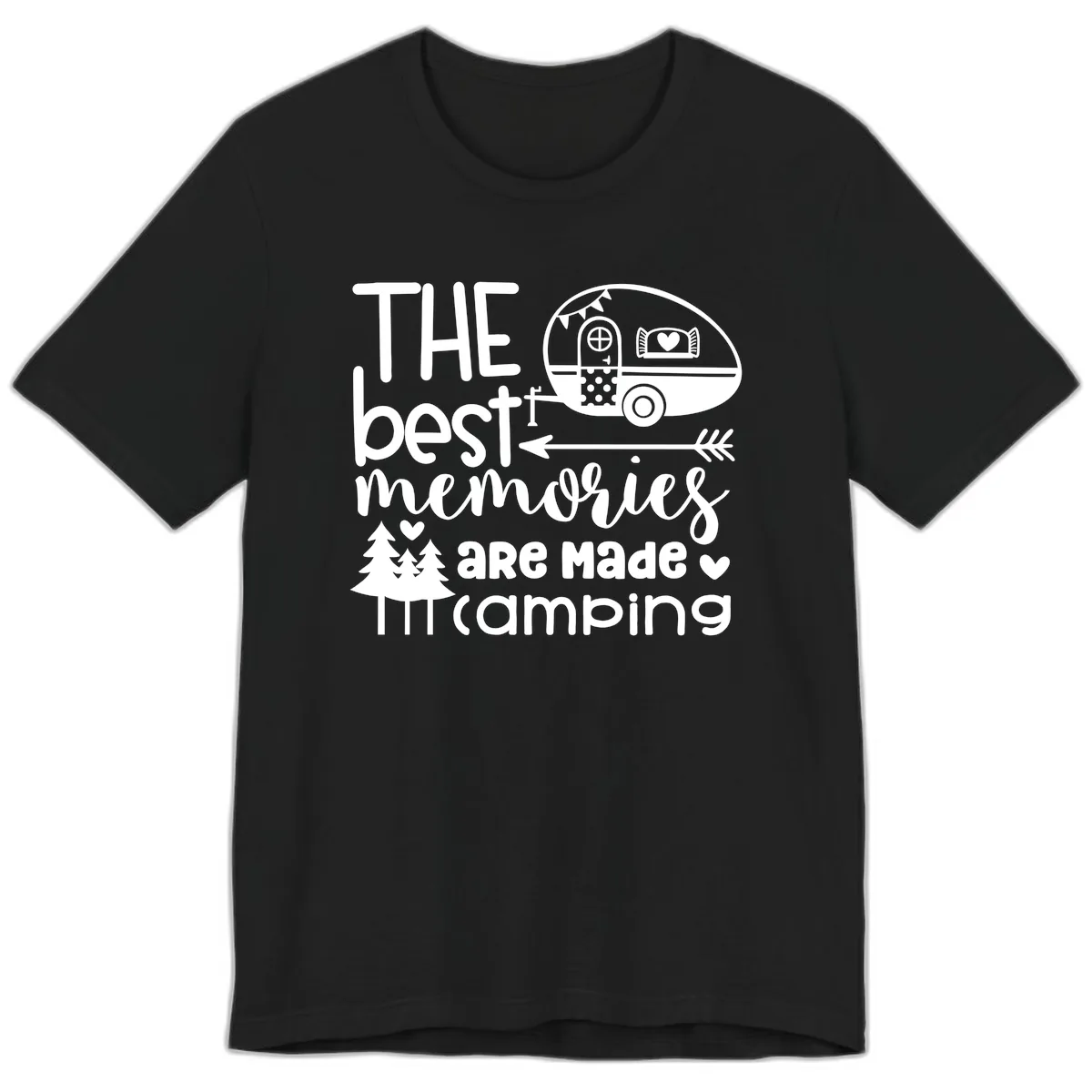 The Best Memories Are Made Camping Premium T-Shirt in Black