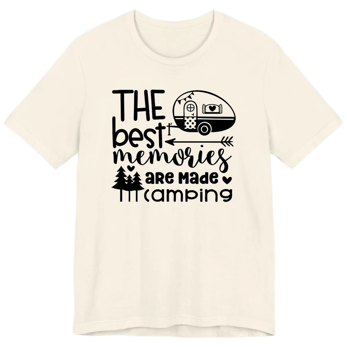 The Best Memories Are Made Camping Premium T-Shirt in Natural