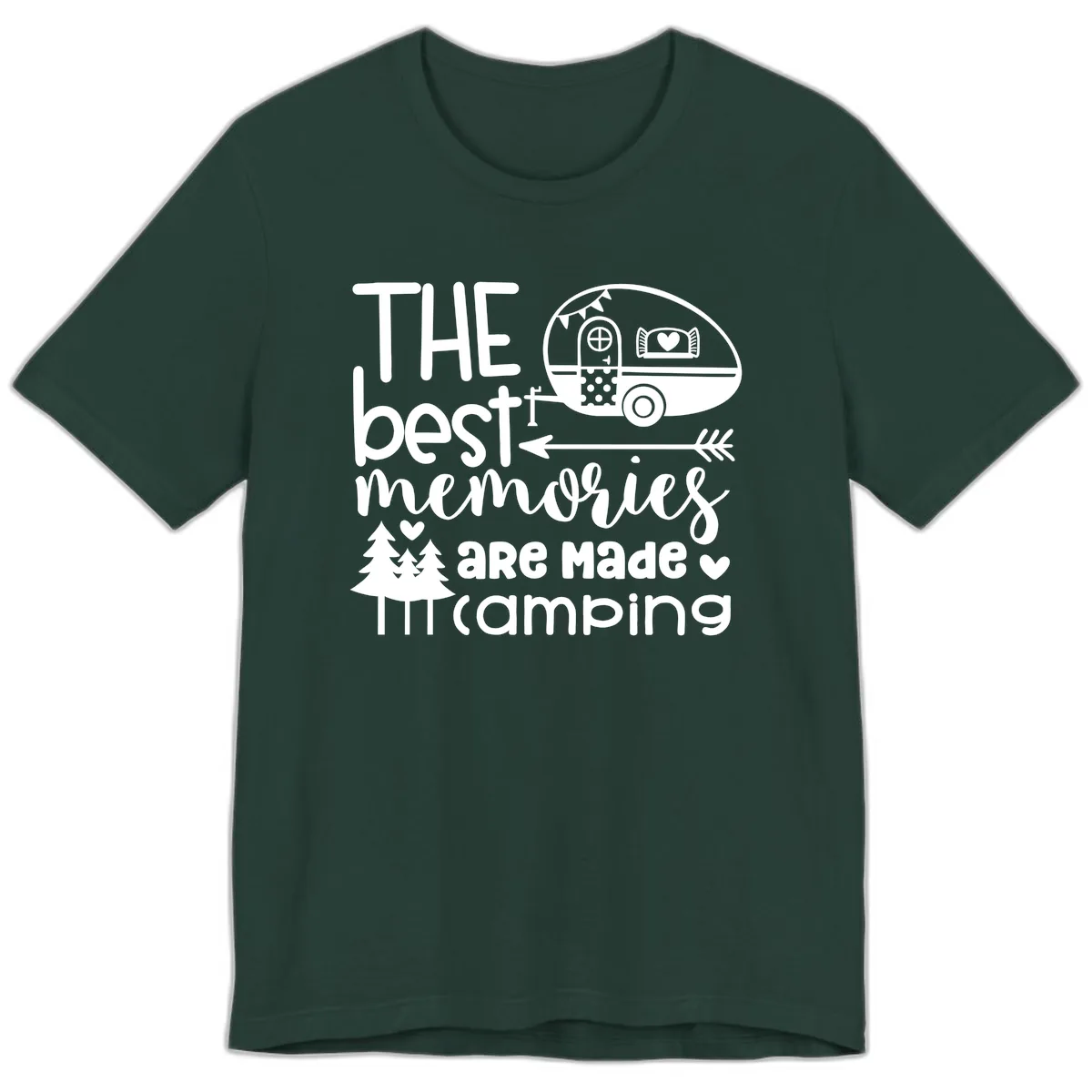 The Best Memories Are Made Camping Premium T-Shirt in Forest
