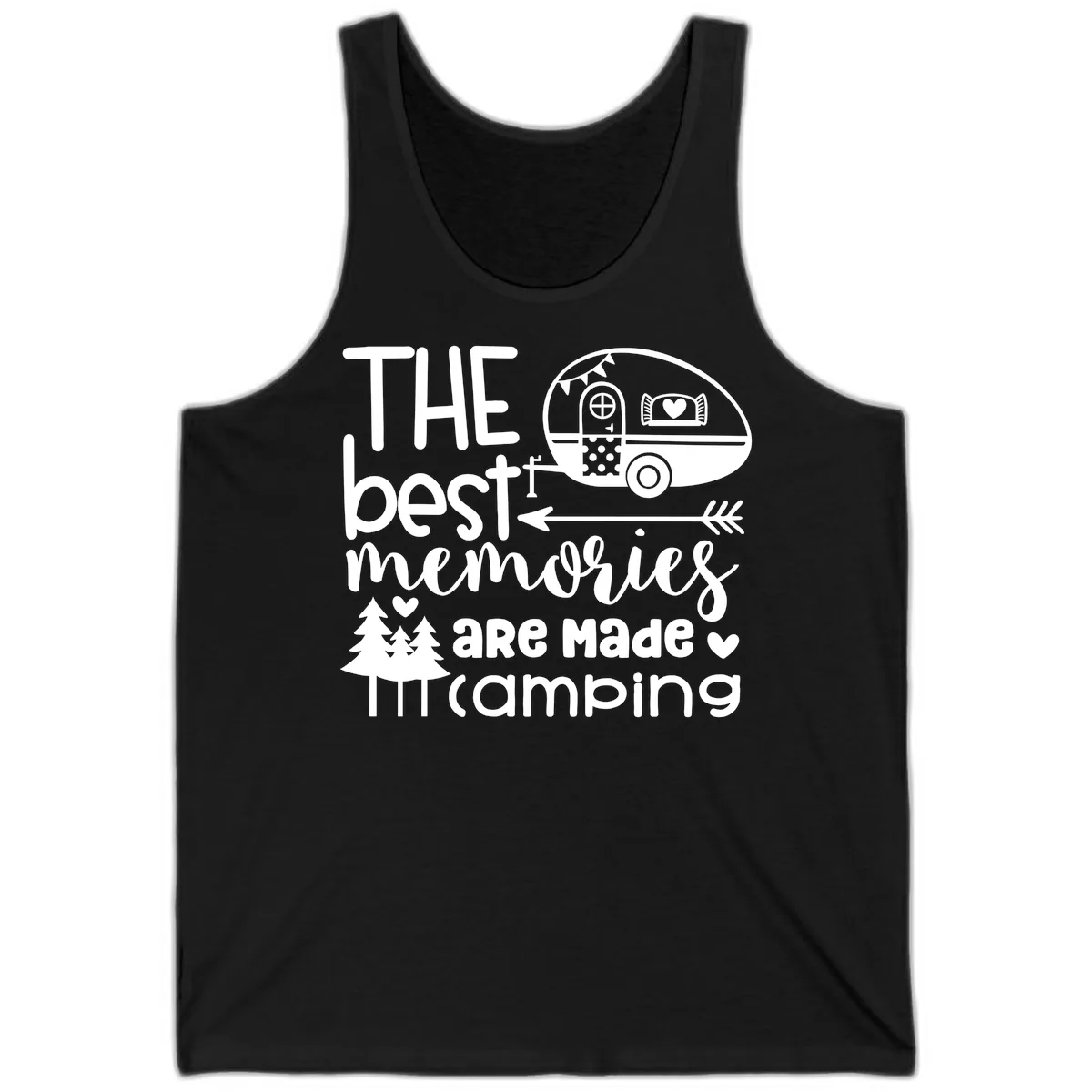 The Best Memories Are Made Camping Tank in Black
