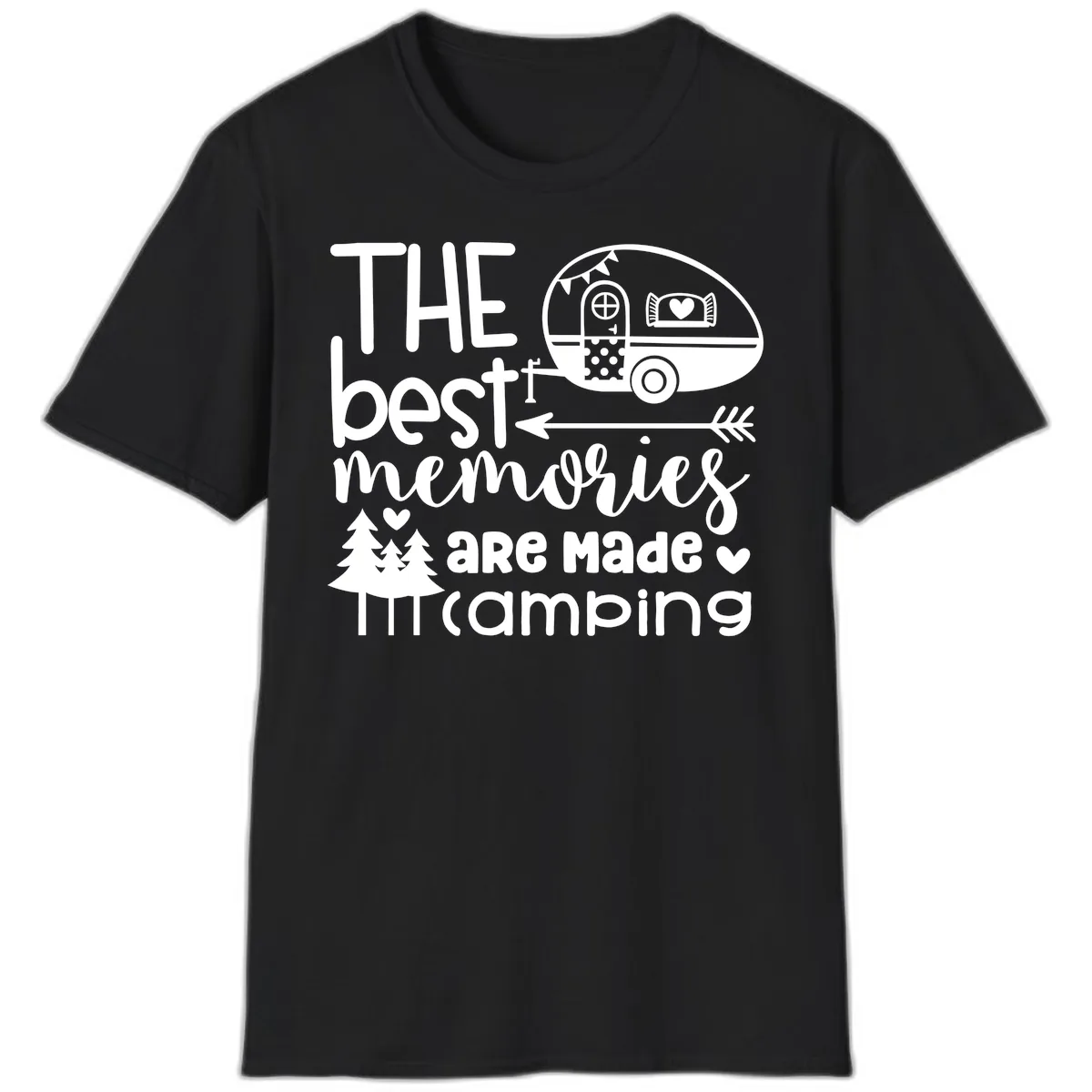 The Best Memories Are Made Camping T-Shirt in Black