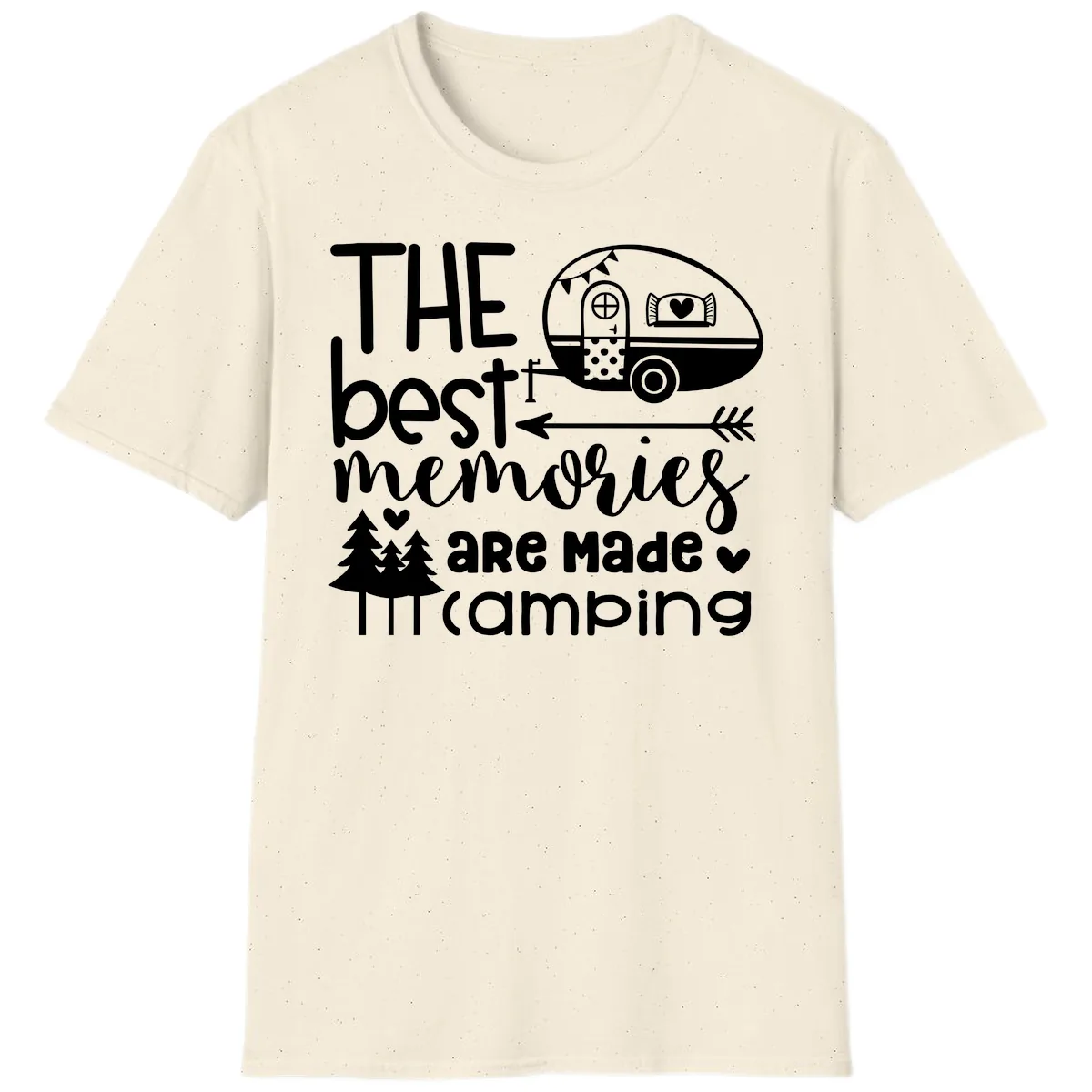 The Best Memories Are Made Camping T-Shirt in Natural