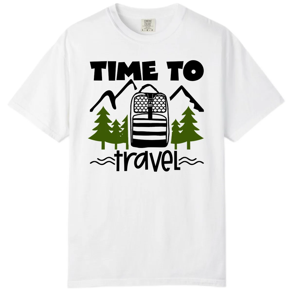 Time To Travel Mountain Backpack Comfort Color in White