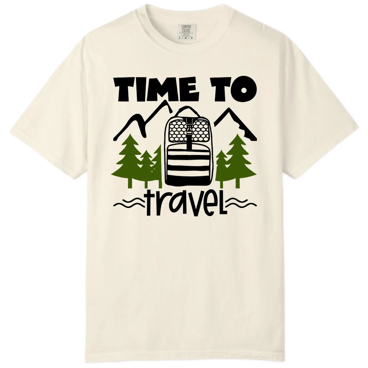 Time To Travel Mountain Backpack Comfort Color in Ivory