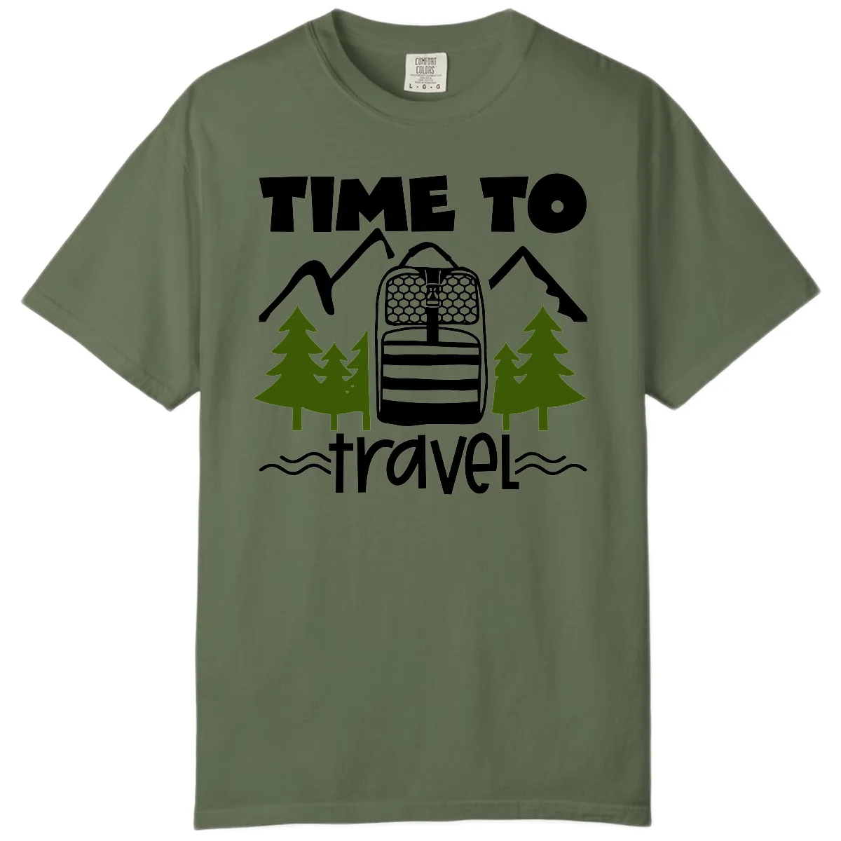 Time To Travel Mountain Backpack Comfort Color in Sage